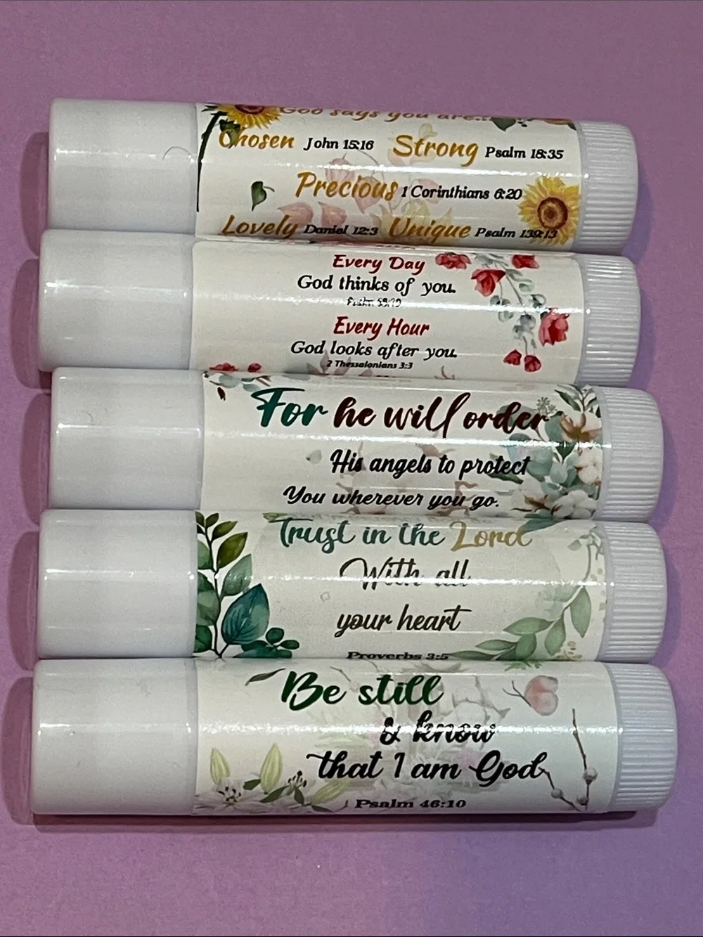Christian Gift Bundle Set of 5 | Hand Cream, Lip Balm, Scripture Card